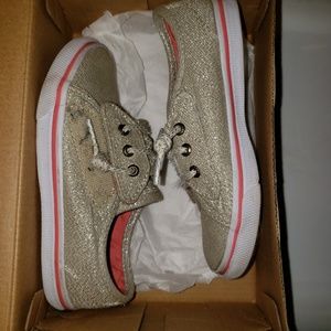 Gold toddler Sperrys